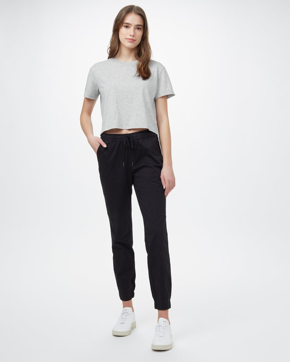 Tentree TreeBlend Cropped Relaxed T-Shirt - Hi Rise Grey Heather