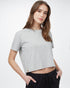 Tentree TreeBlend Cropped Relaxed T-Shirt - Hi Rise Grey Heather