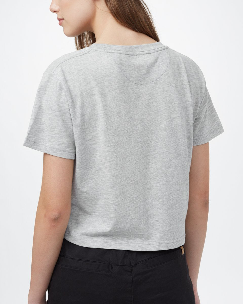 Tentree TreeBlend Cropped Relaxed T-Shirt - Hi Rise Grey Heather