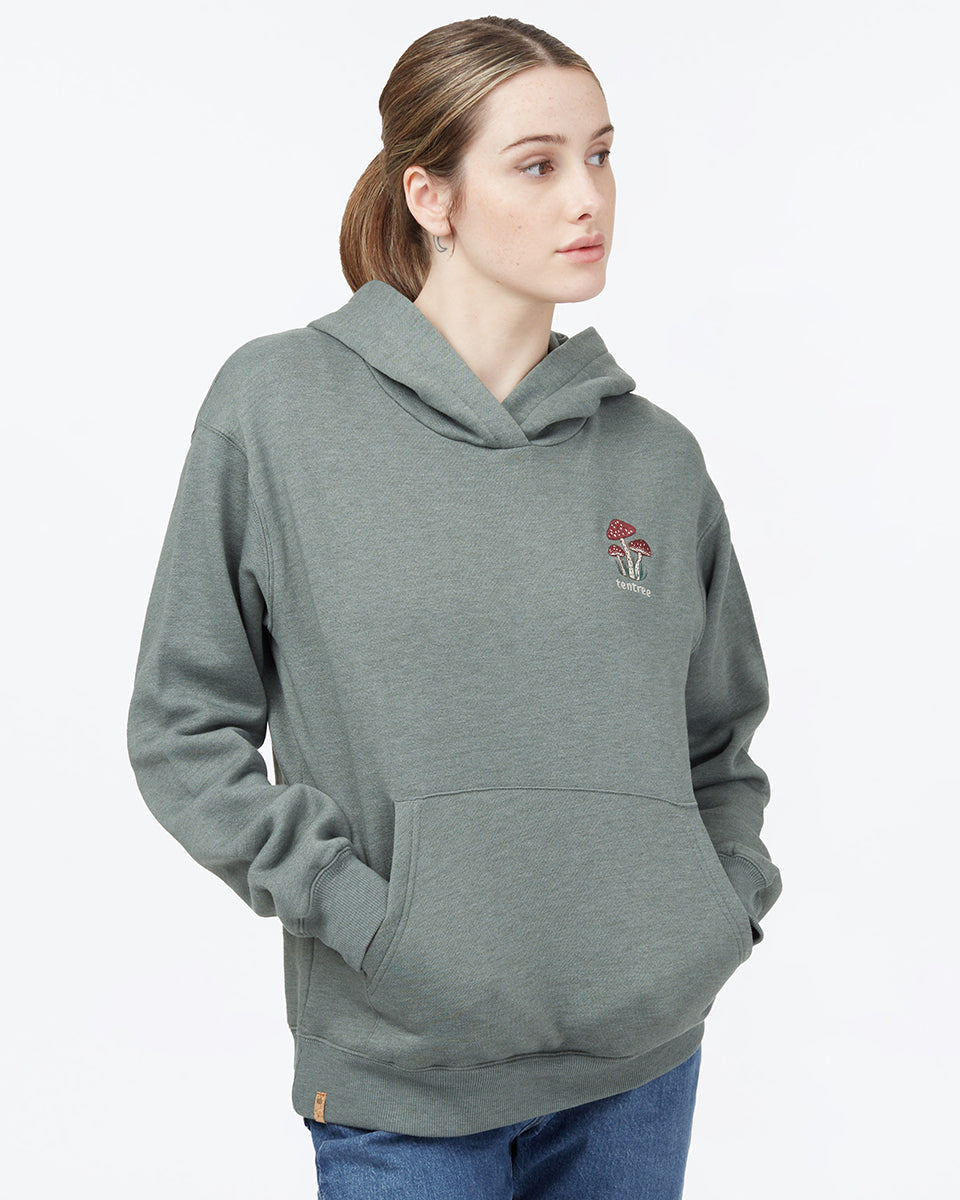 Tentree Women's Mushroom Embroidery Hoodie - Agave Green