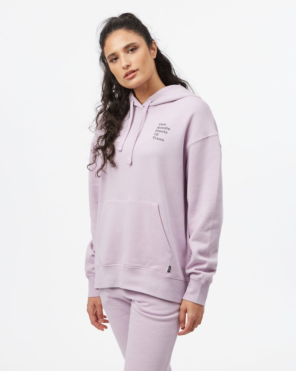 Tentree Eco Facts Oversized Hoodie - Lavender Frost