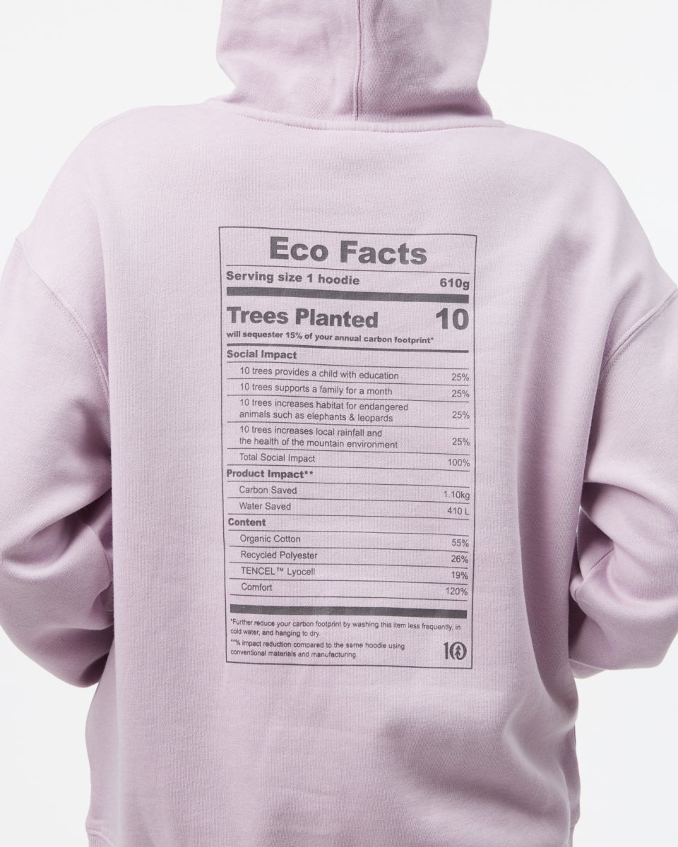 Tentree Eco Facts Oversized Hoodie - Lavender Frost