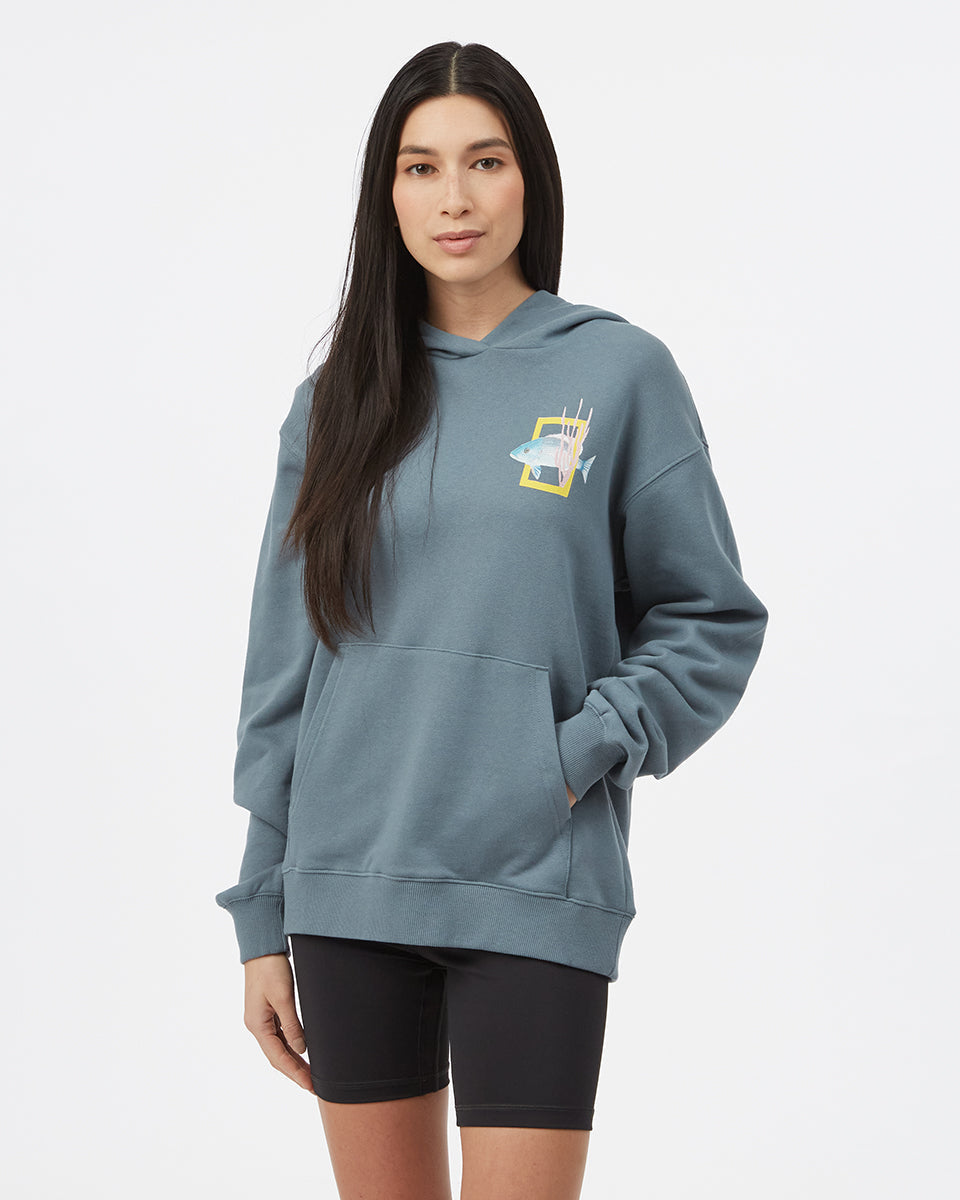 Tentree National Geographic Mangrove Snapper Hoodie - Blue Steel
