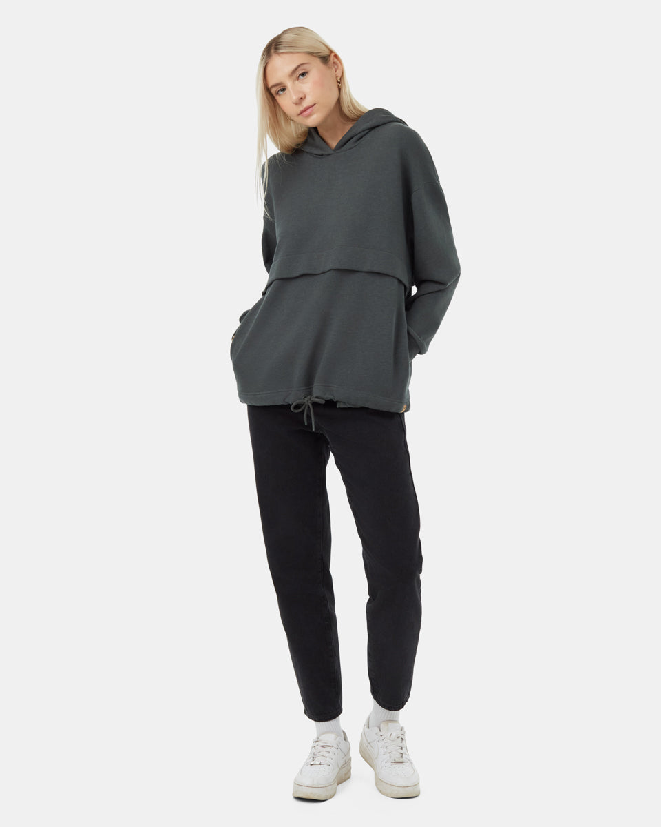 Tentree Women's TreeTerry Seamed Hoodie - Urban Green