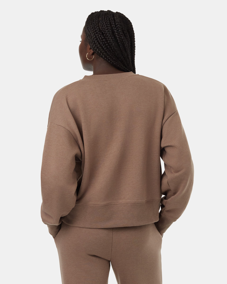 Tentree Women's TreeTerry Henley Crew - Fossil