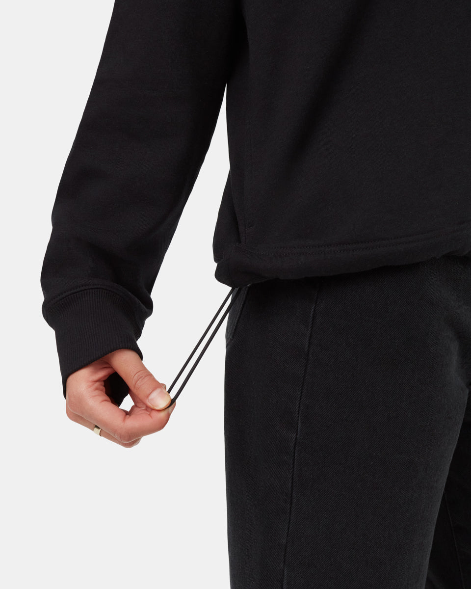 Tentree Women's TreeFleece Hooded Anorak - Meteorite Black