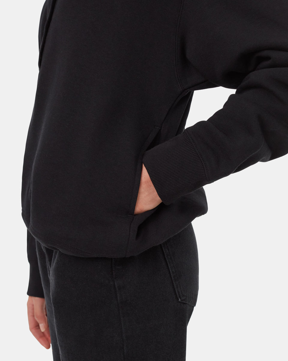 Tentree Women's TreeFleece Hooded Anorak - Meteorite Black