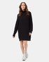 Tentree Women's Highline Oversized Turtleneck Dress - Meteorite Black