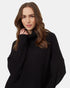 Tentree Women's Highline Oversized Turtleneck Dress - Meteorite Black