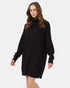 Tentree Women's Highline Oversized Turtleneck Dress - Meteorite Black