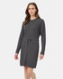Tentree Women's Highline Drawstring Sweater Dress - Dark Grey Heather