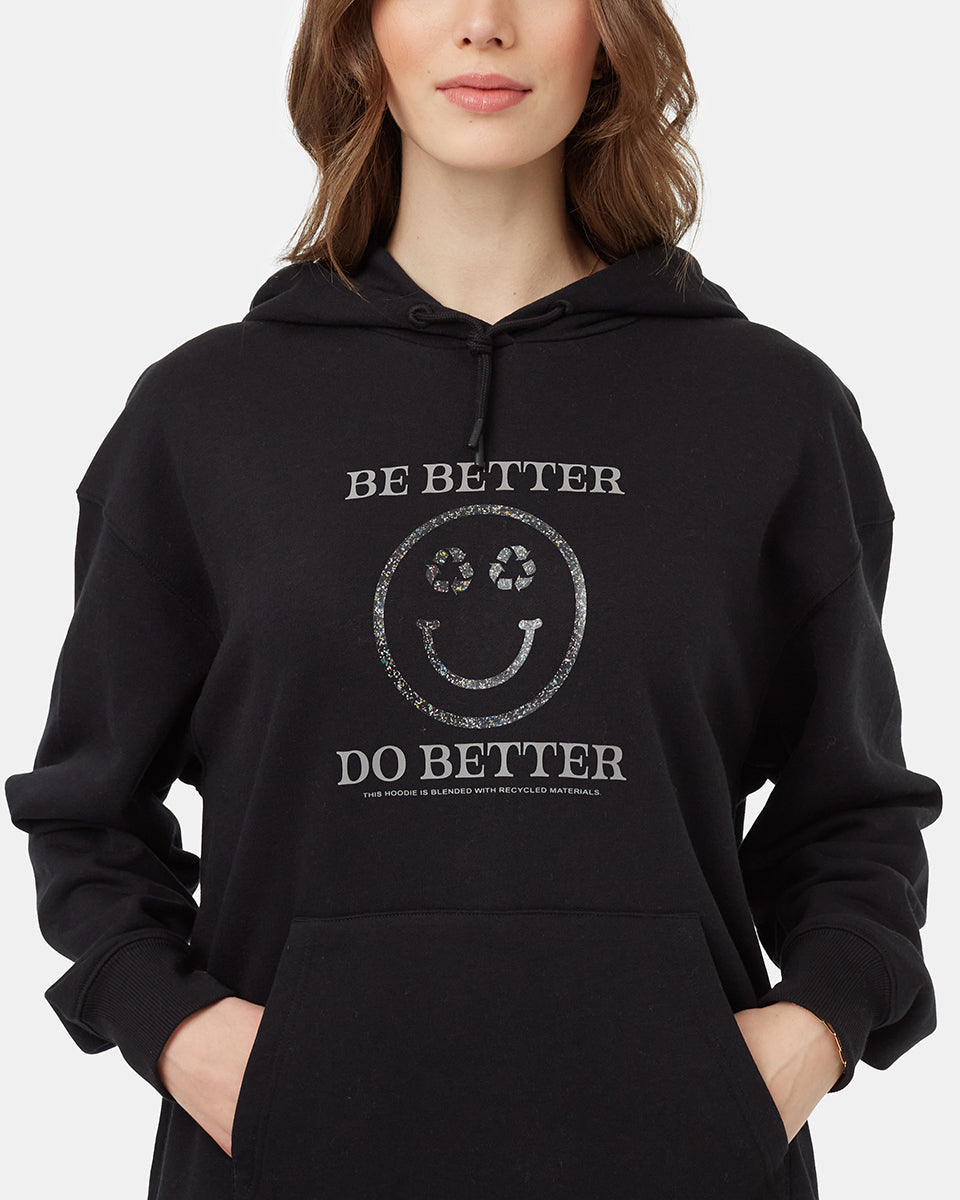 Tentree Women's Be Better Hoodie - Meteorite Black Brushed Nickel