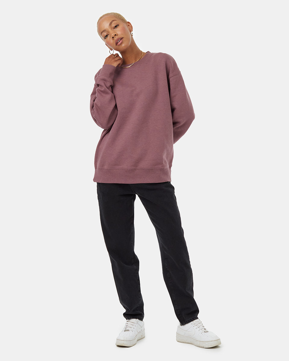 Tentree Women's TreeFleece Relaxed Crew - Shaded Mauve
