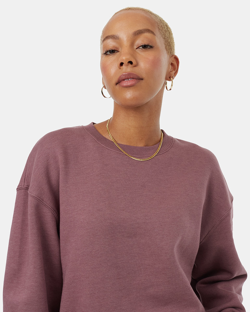 Tentree Women's TreeFleece Relaxed Crew - Shaded Mauve