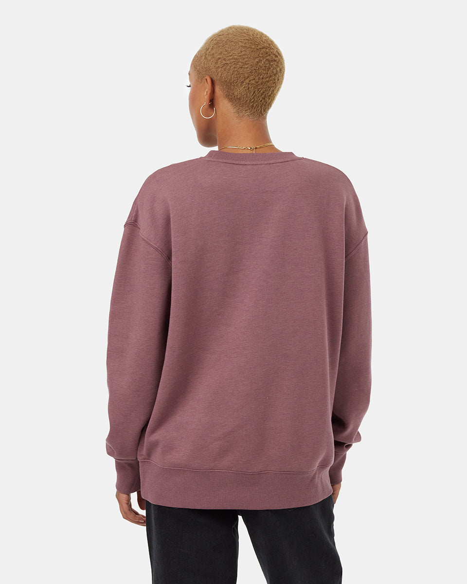 Tentree Women's TreeFleece Relaxed Crew - Shaded Mauve