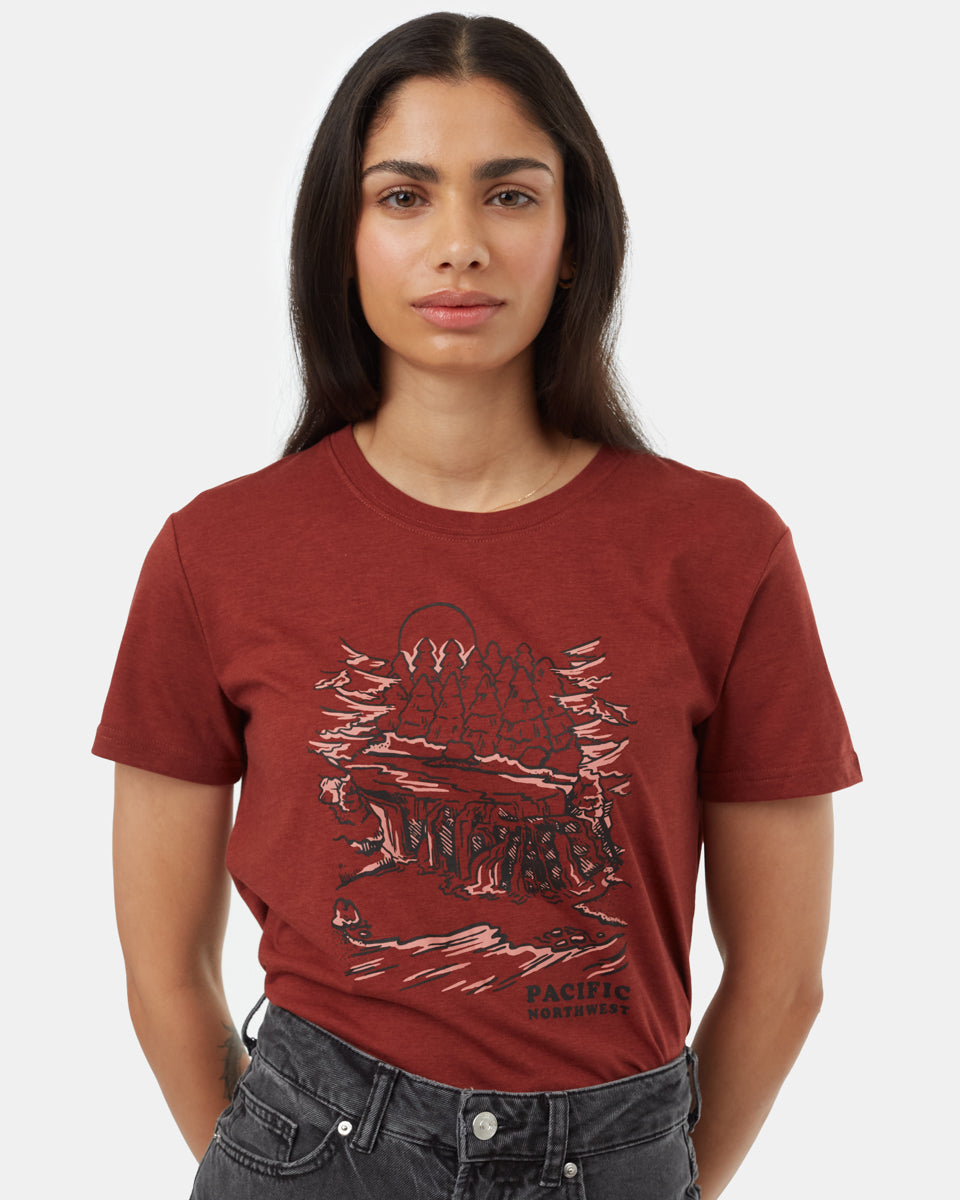 Tentree Women's Pacific Northwest T-Shirt - Spiced Apple Light Mahogany