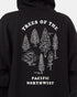 Tentree Women's Tree Species Oversized Zip Hoodie - Meteorite Black Cloud White