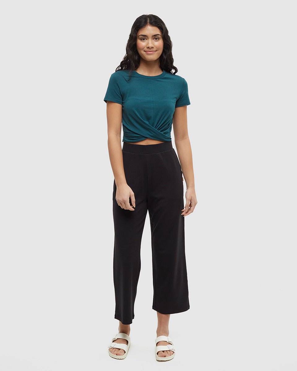 Tentree Women's Purcell Wide Leg - Meteorite Black