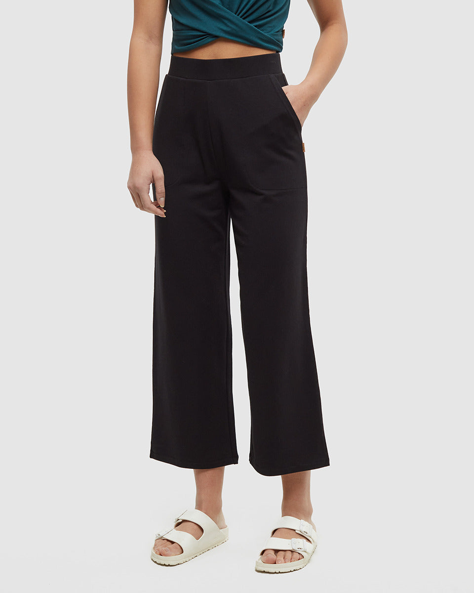 Tentree Women's Purcell Wide Leg - Meteorite Black