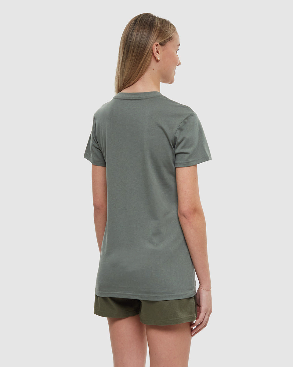 Tentree Women's Emerald Edge Portal T-Shirt - Agave Green Green Olive