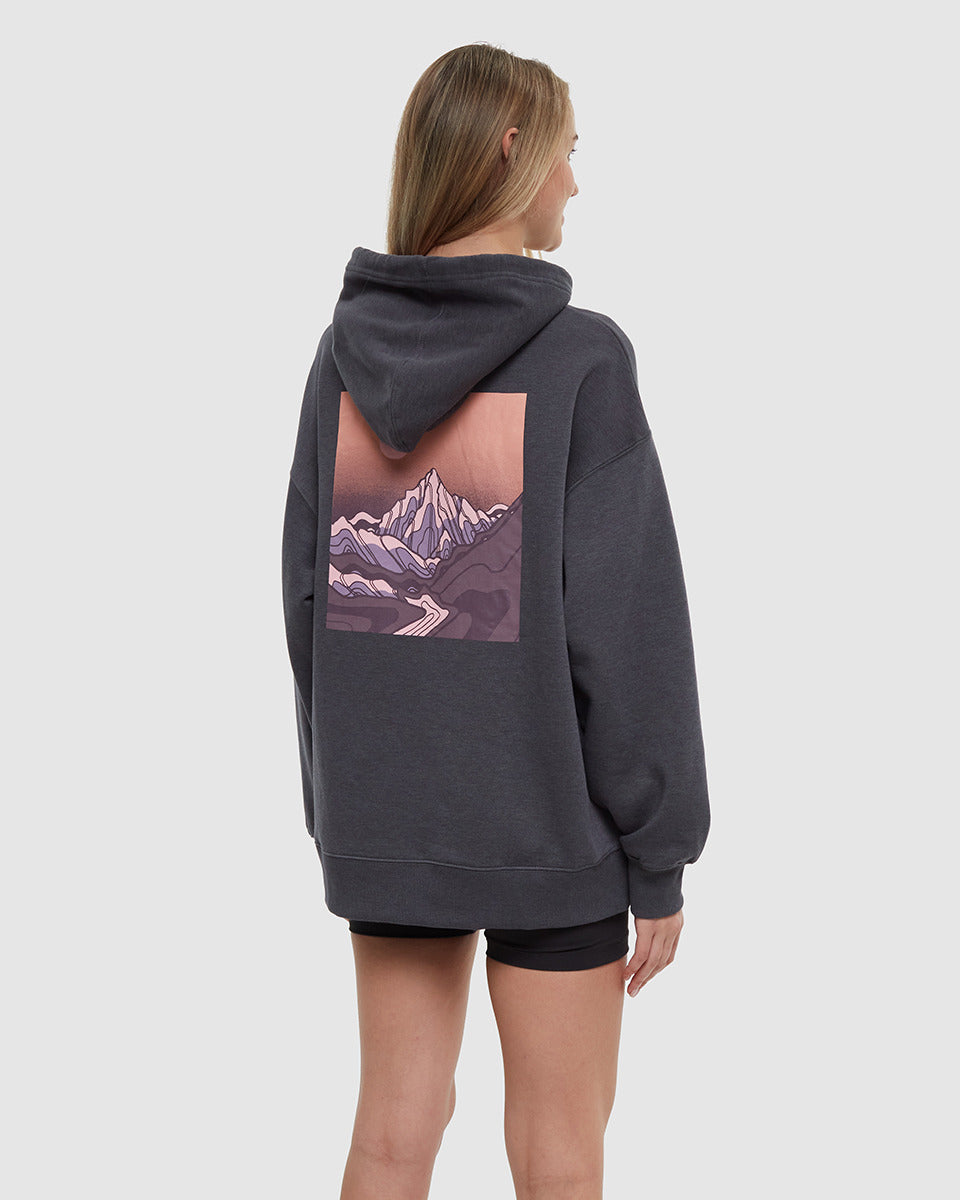 Tentree Women's Emerald Edge Oversized Hoodie - Graphite Moonscape