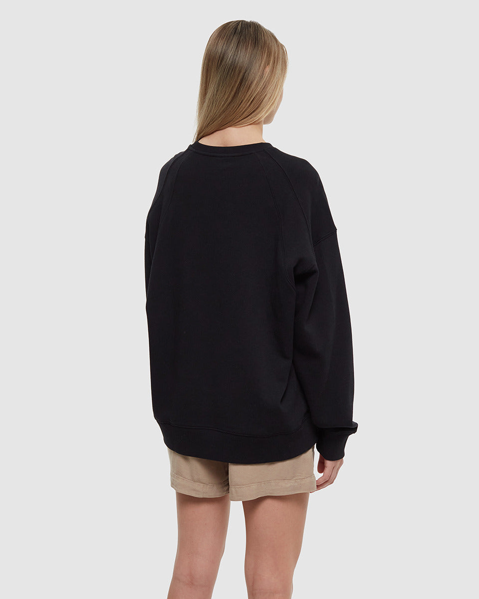 Tentree Women's Bluffs Crew - Meteorite Black