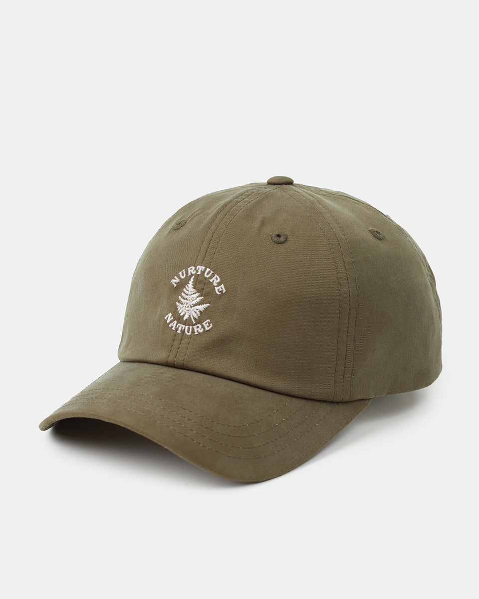 Tentree Nurture Nature Peak Hat - Olive Night Green