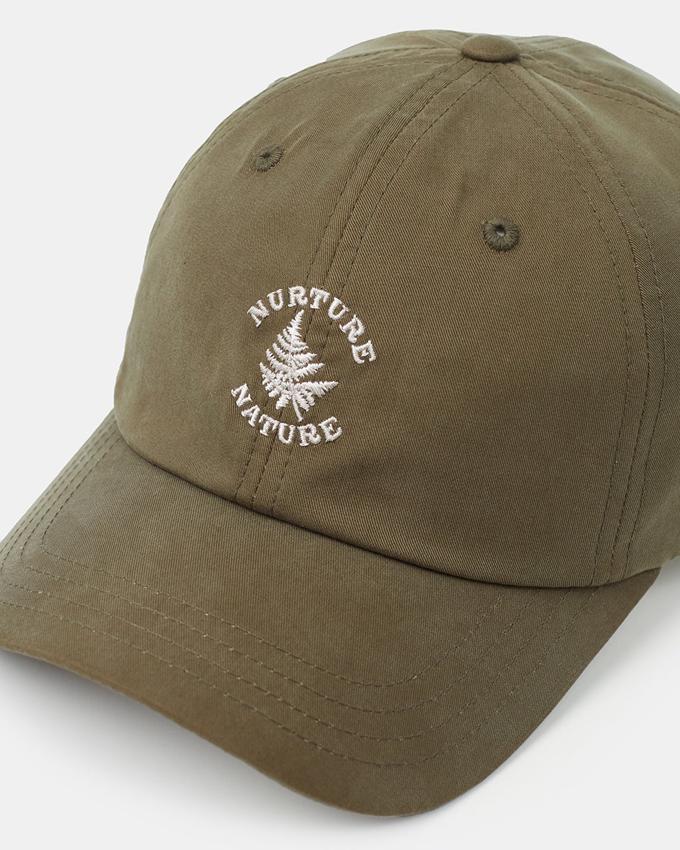 Tentree Nurture Nature Peak Hat - Olive Night Green