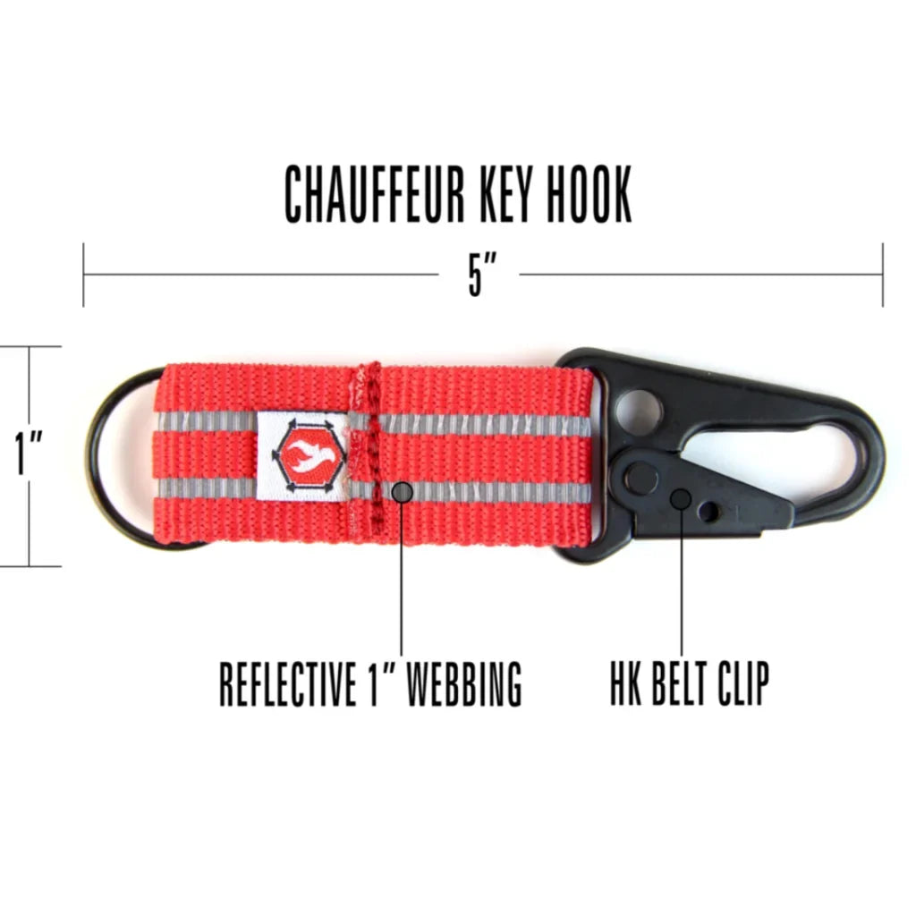 Recycled Firefighter The Chauffeur - Reflective Edition - Durable keychain clip — product view 2