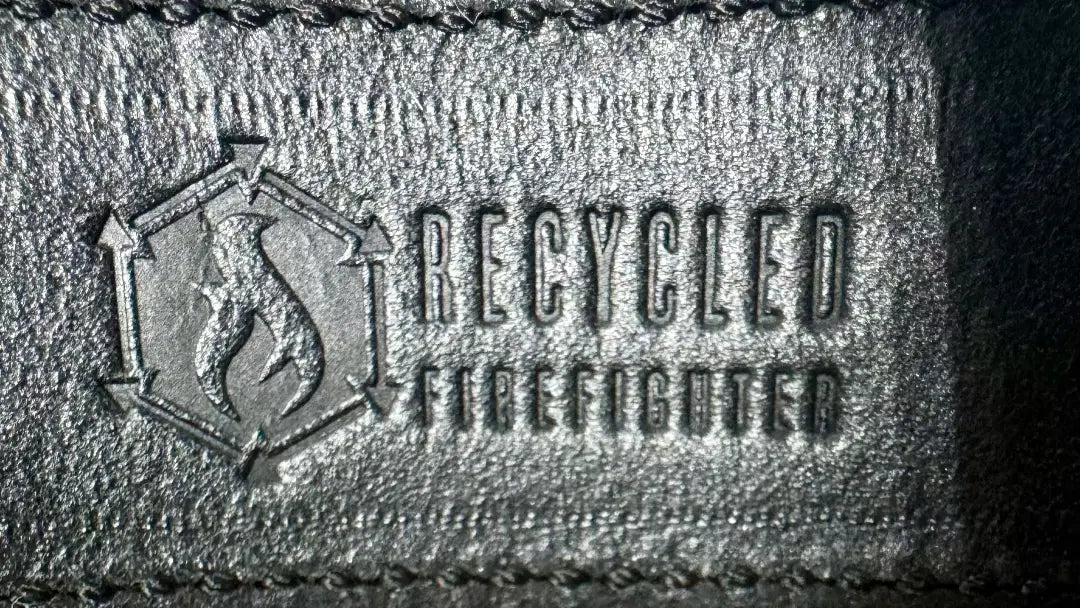 Recycled Firefighter Thin Red Line Premium Leather Belt — product view 4