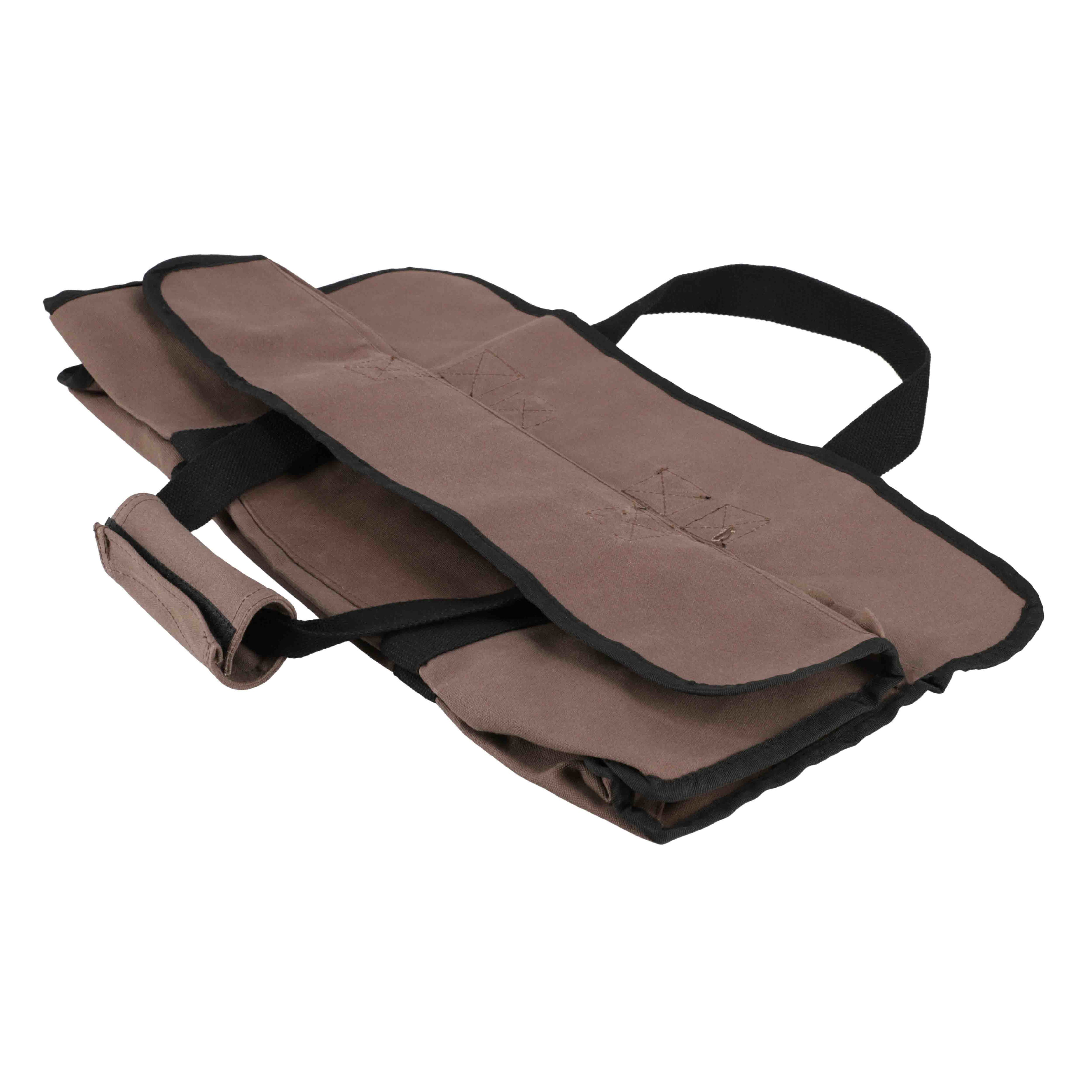 White Duck Tote Shape Canvas Firewood Log Carriers