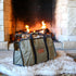 White Duck Tote Shape Canvas Firewood Log Carriers