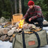 White Duck Tote Shape Canvas Firewood Log Carriers