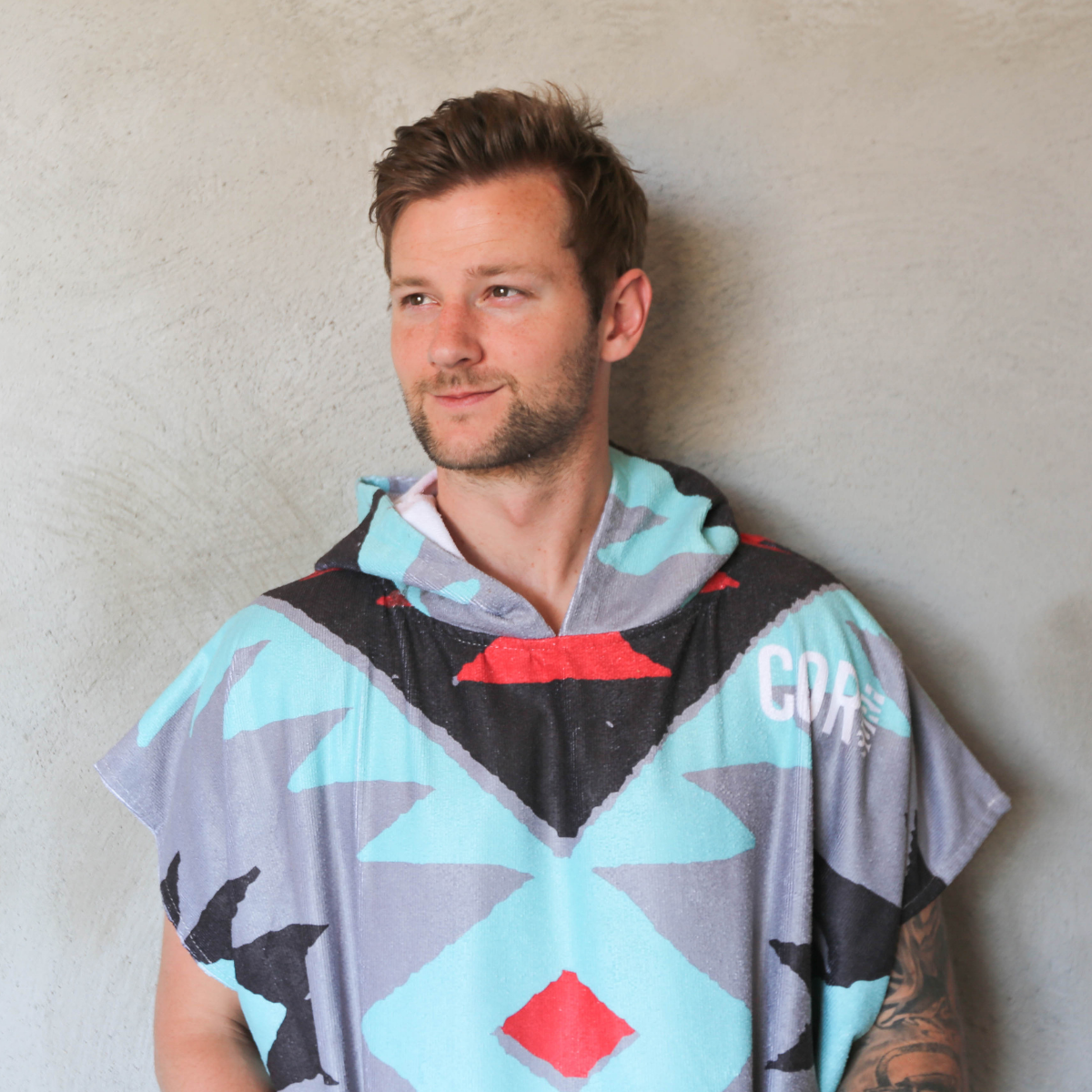 COR Surf Changing Towel Poncho by COR Surf - Tribal-Tech (Large) — view 6