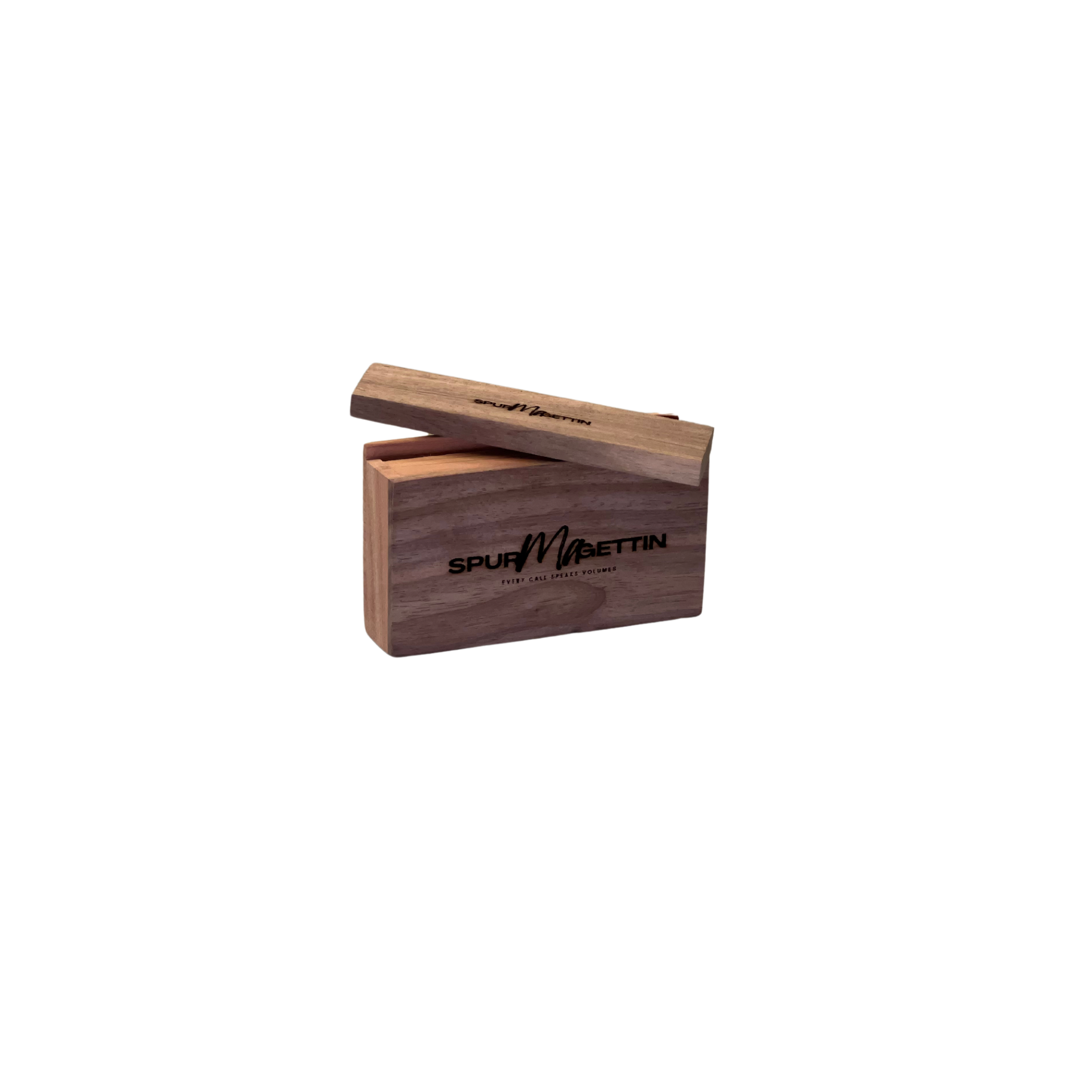 Spur-Ma-Gettin Scratch Box Call in Walnut/Cedar Wood – product image 1