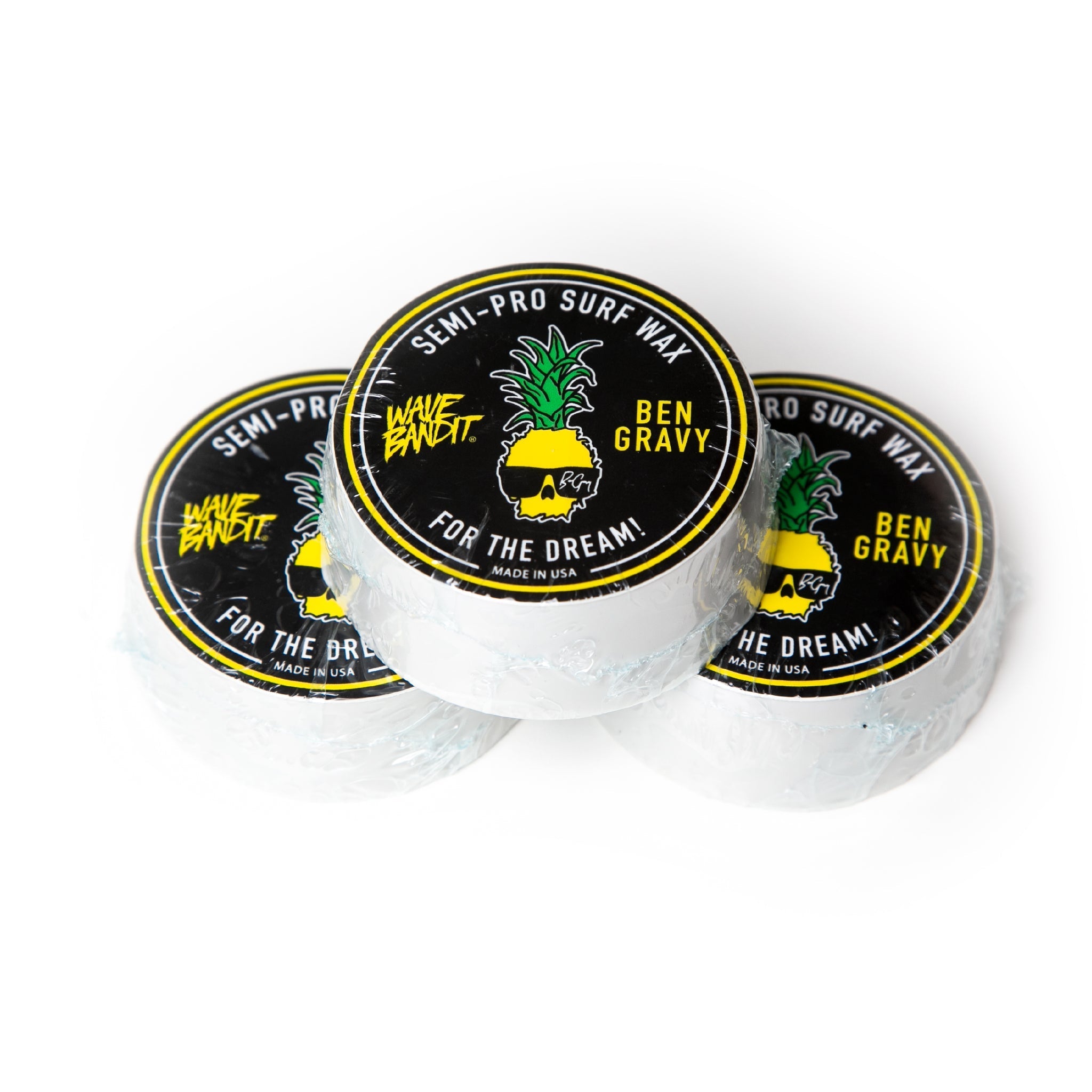 Wave Bandit Ben Gravy Semi-Pro Surf Wax – 3-Pack