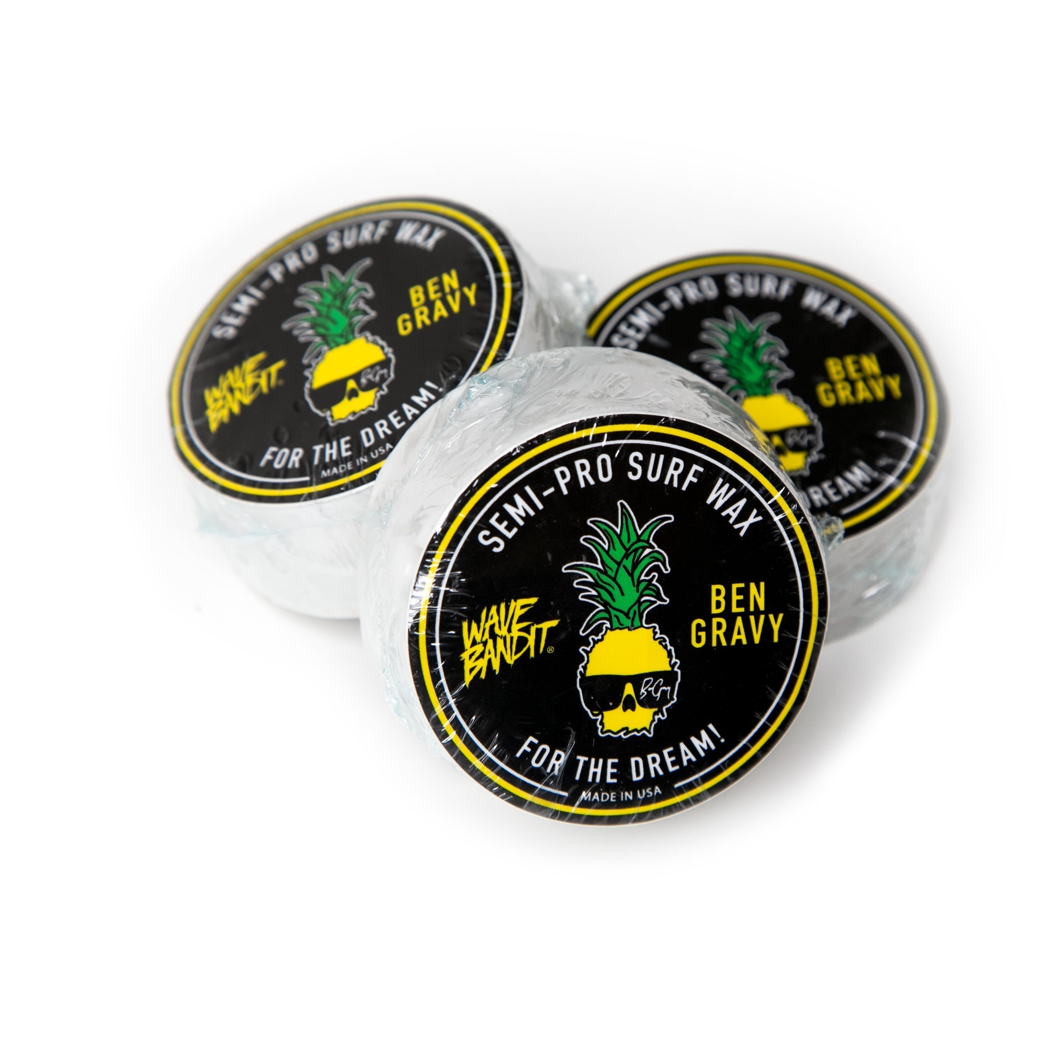 Wave Bandit Ben Gravy Semi-Pro Surf Wax – 3-Pack