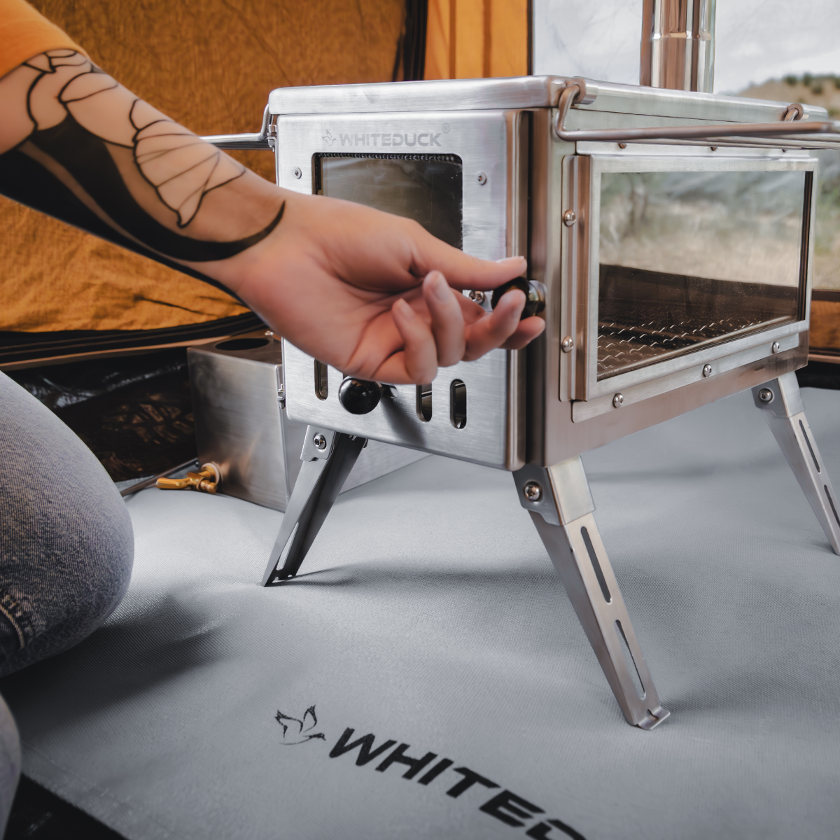 White Duck Stove Mat
