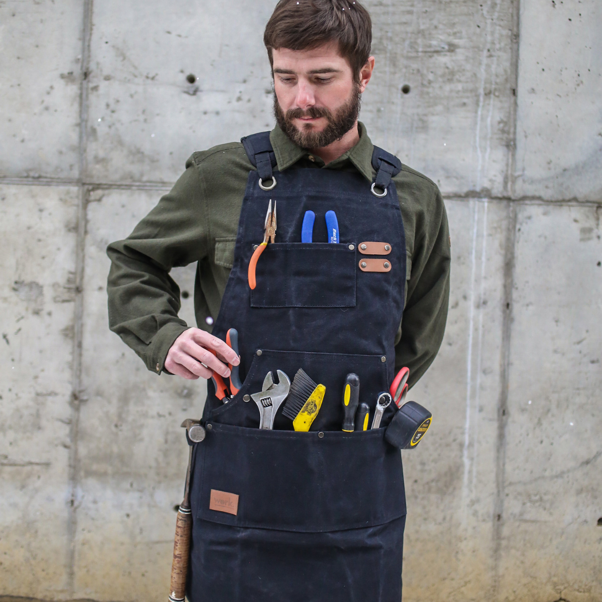 White Duck Work Apron