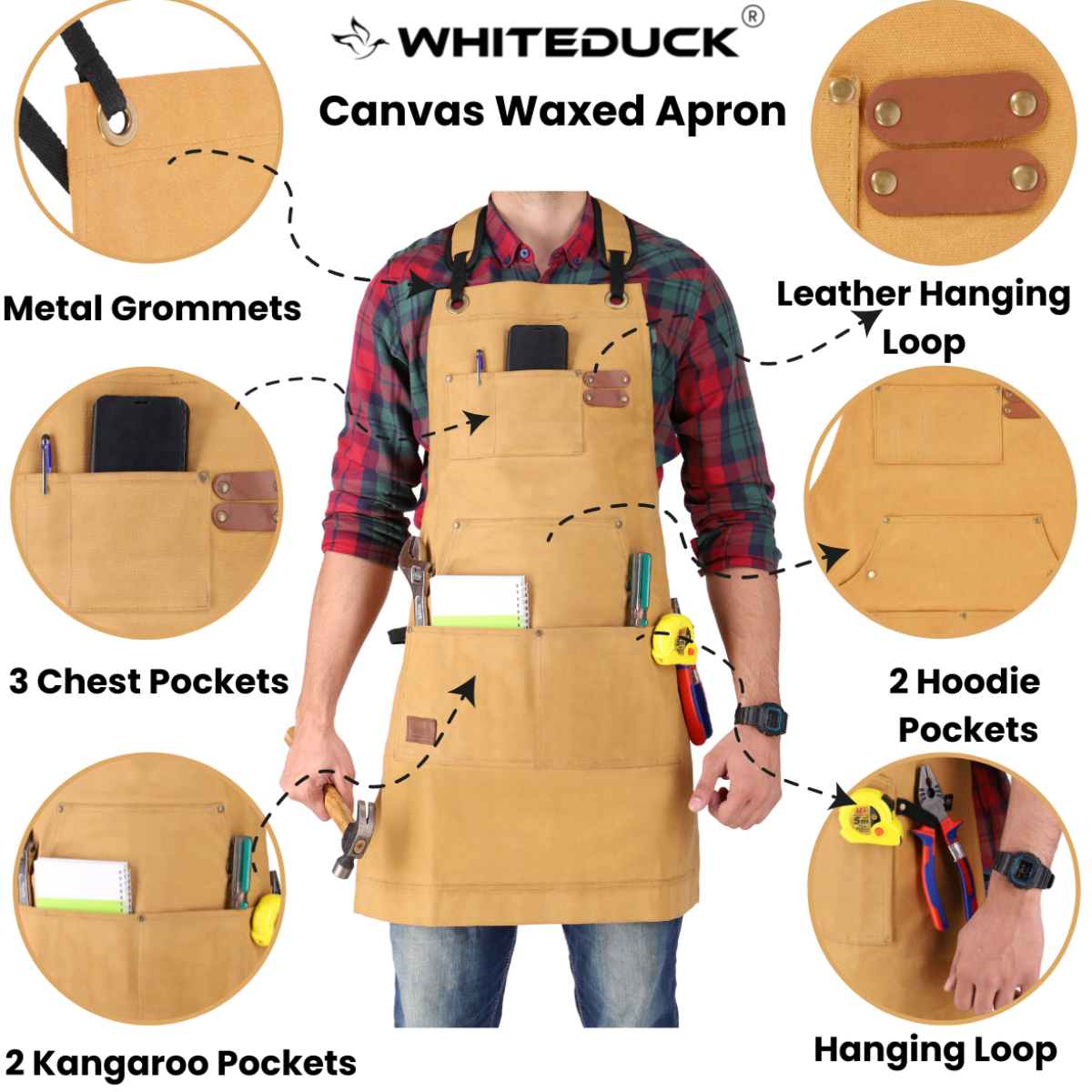 White Duck Work Apron