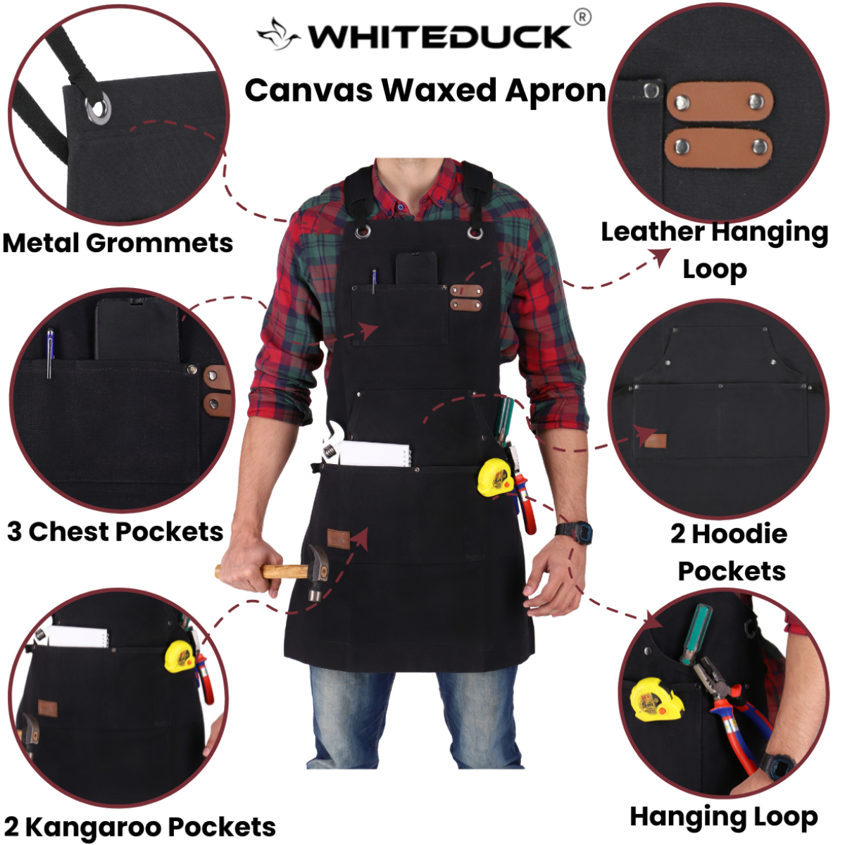 White Duck Work Apron