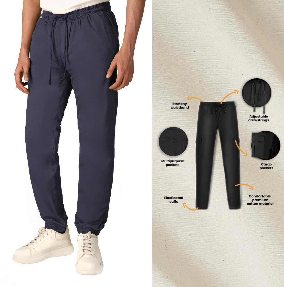 White Duck Essential Stretch Jogger Pants