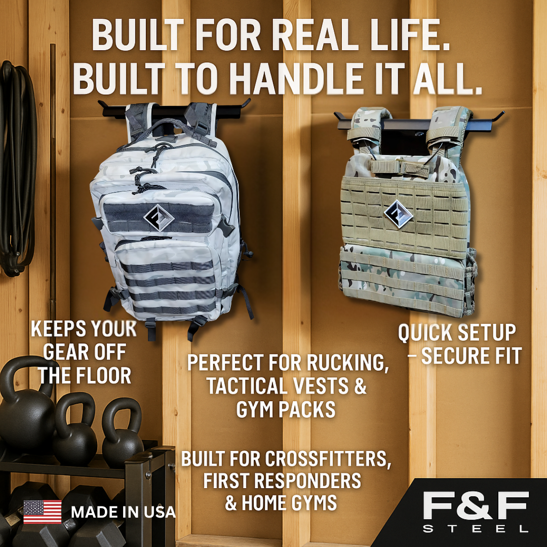 Weight Vest & Rucking Backpack Hanger by F and F Steel