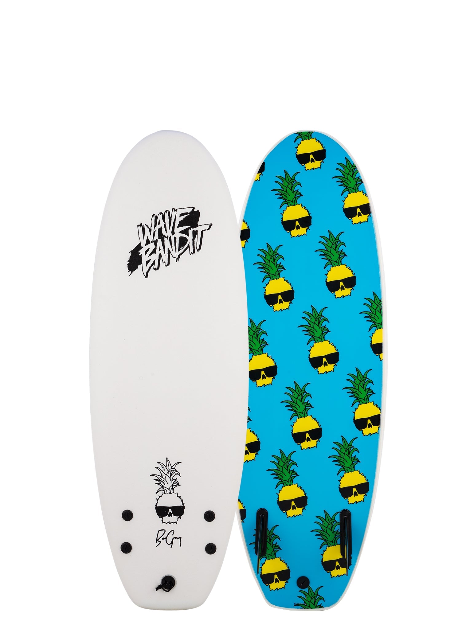 Wave Bandit Ben Gravy Performer Mini 4′10″ Twin-Fin Surfboard