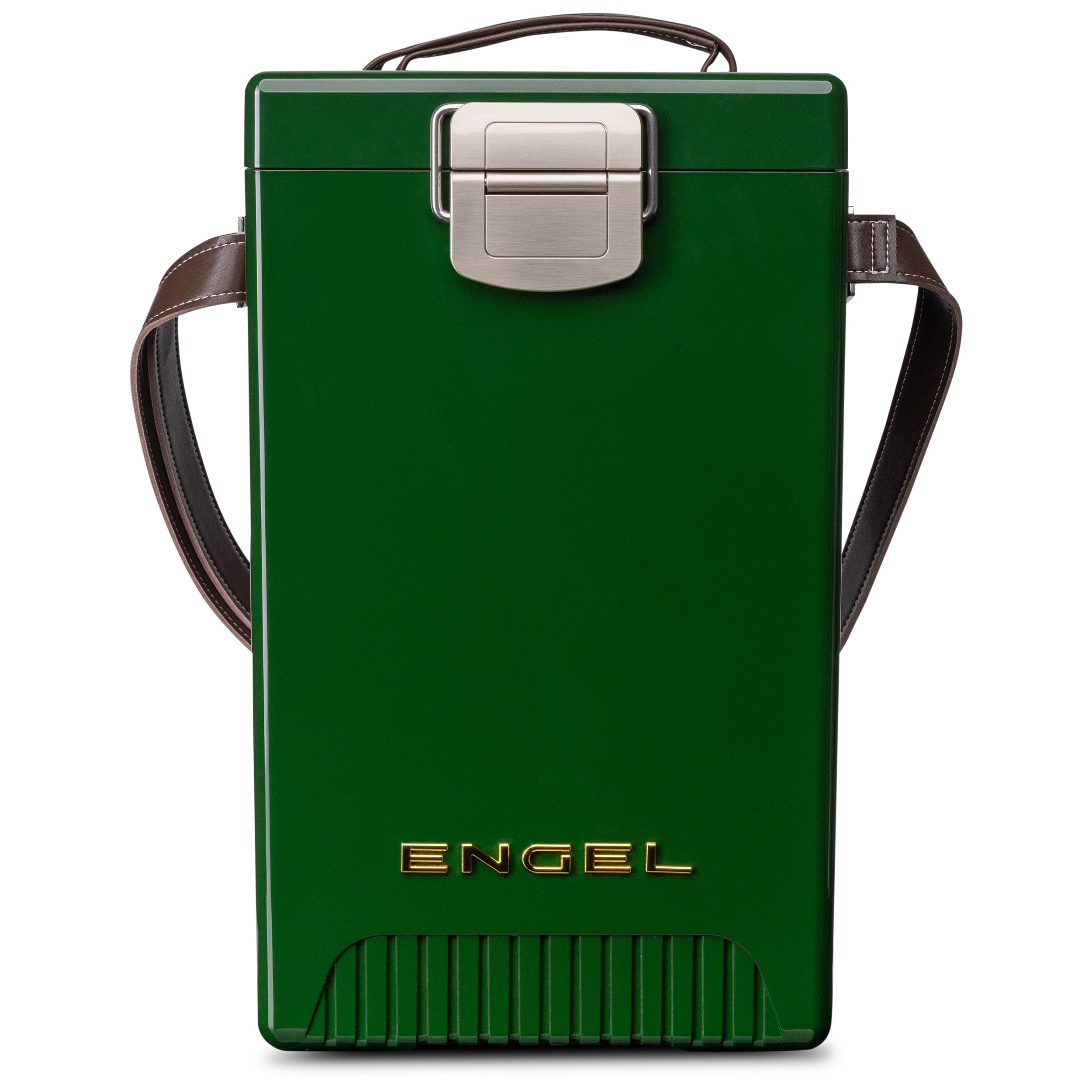 Engel Reserve wine cooler in Forest Green, closed front view