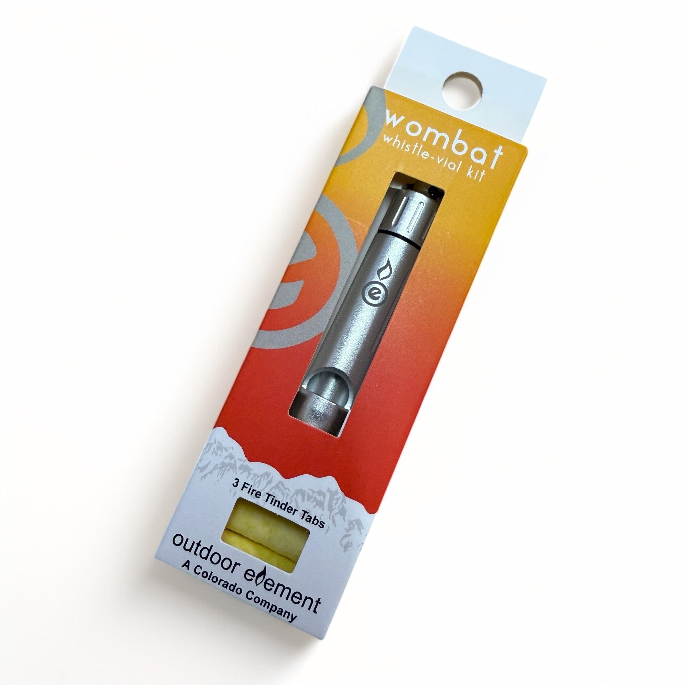 Outdoor Element Wombat Whistle - Emergency Whistle & Tinder Vial Kit
