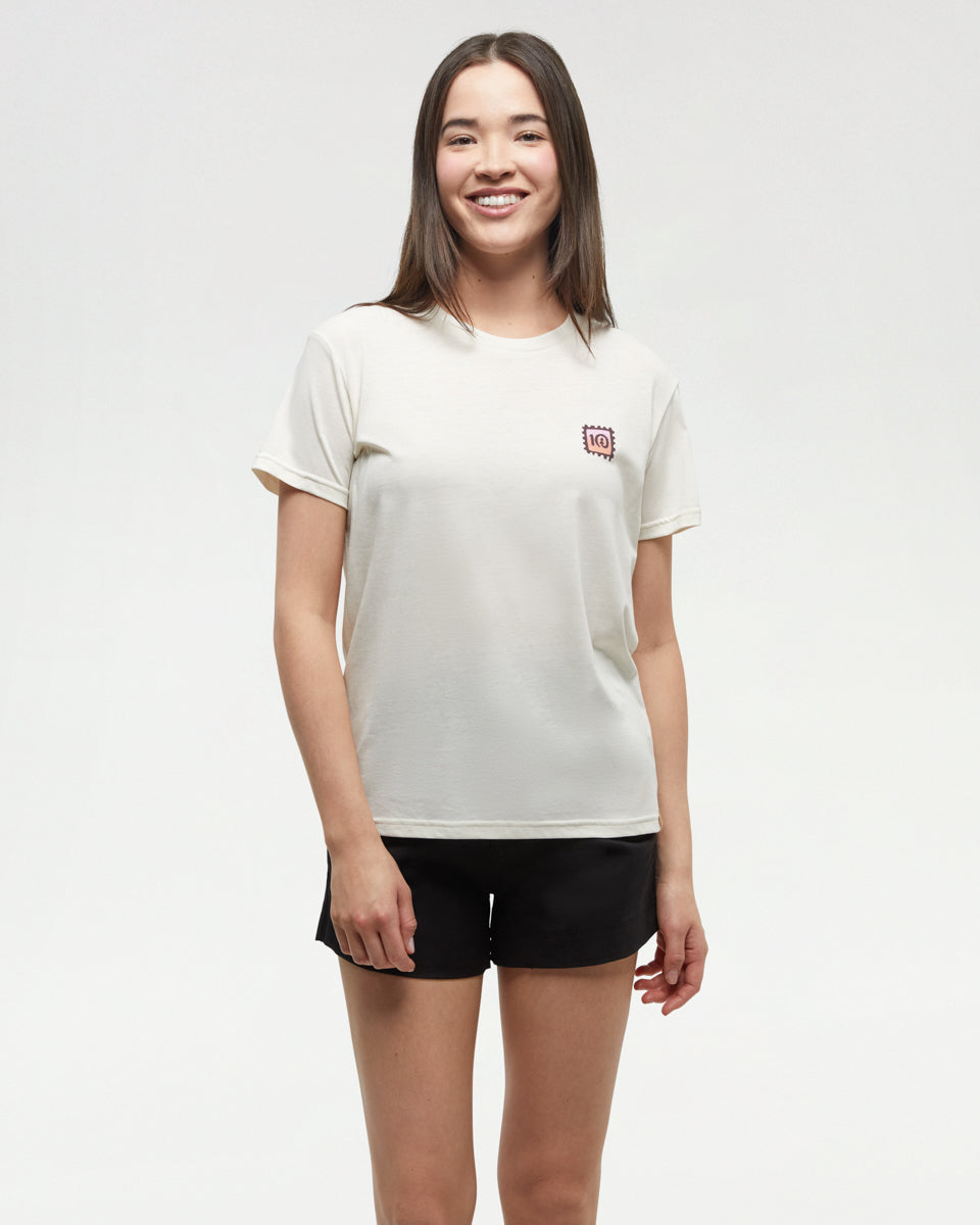 Tentree Women's Emerald Edge Arch T-Shirt - Undyed Huckleberry