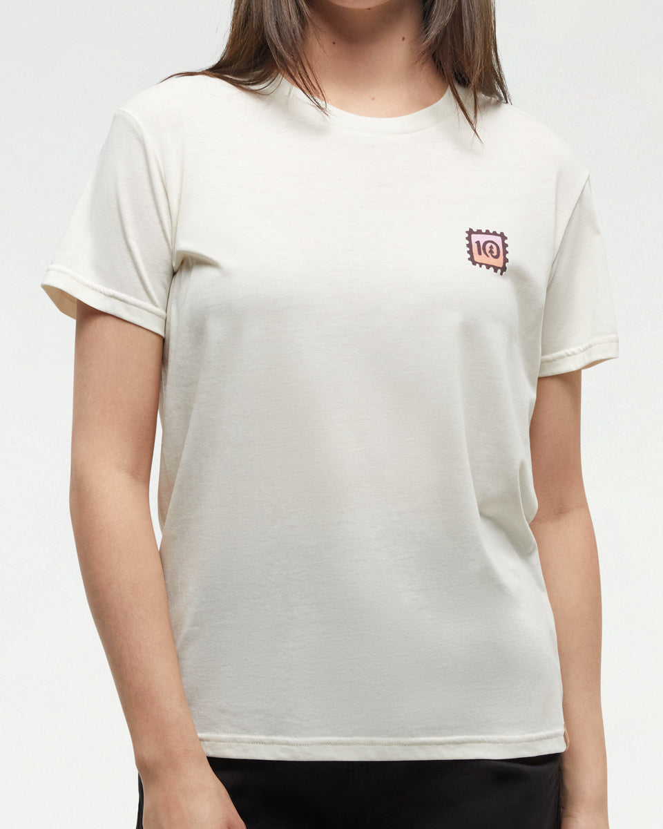 Tentree Women's Emerald Edge Arch T-Shirt - Undyed Huckleberry