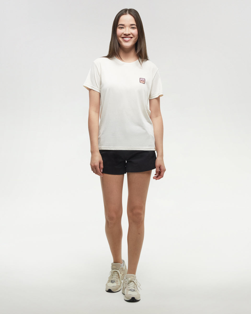 Tentree Women's Emerald Edge Arch T-Shirt - Undyed Huckleberry