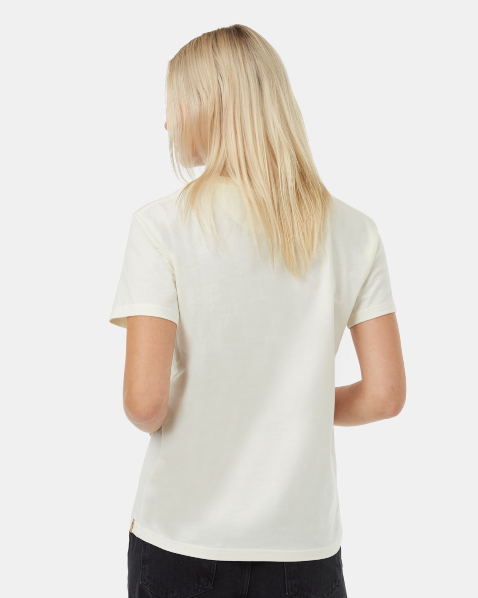 Tentree Women's Forest Map T-Shirt - Vintage White Plum Wine